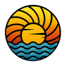 La Jolla With Pam sunset logo